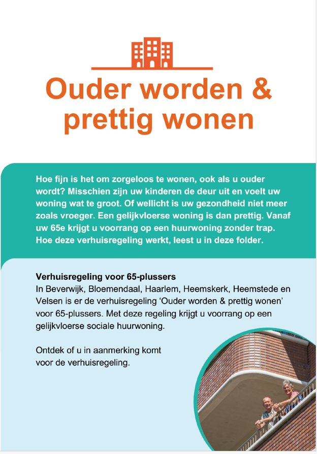 Voorzijde folder Ouder worden & prettig wonen